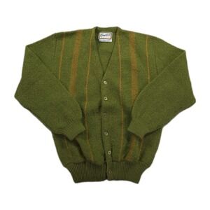 Vintage Brentwood Mohair Wool Cardigan Sweater Mens Large Kurt Cobain‎ 1960s